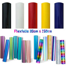 Flexfolie Textilfolie Bügelfolie Premium Film 30x150cm für T-Shirt Plotterfolie
