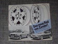 Zender Tuning Leichtmetallrad VW BMW Ford Prospekt Brochure Deutsch selten rare