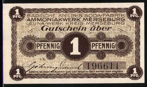 Notgeld merseburg pfennig - 1,