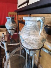 2x Shabby Chic Amphore Vase