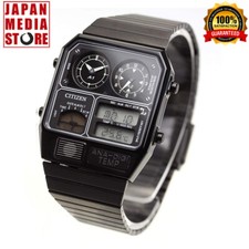 CITIZEN ANA-DIGI TEMP JG2105-93E Schwarz Analog Digital Vintage Herrenuhr NEU...