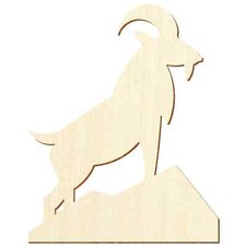 Holz Steinbock - Deko Basteln