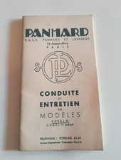 Original Beschreibung Panhard Auto Oldtimer Betriebsanleitung N7