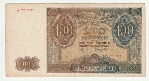 Banknote polen 100 - polen,