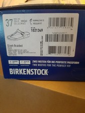 Birkenstock Gizeh Braided Nubukleder Damen Zehensteg - Schwarz, EU 37