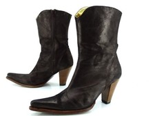 FH Senka Cowboy Stiefel Biker Stiefeletten Winter Boots Gr 40 Leder