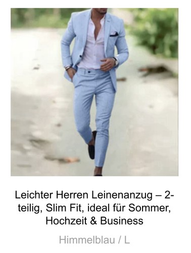 Herren leinenanzug teilig - leinenanzug, 2-teilig