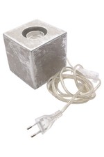 WOFI LEUCHTEN Tischleuchte Modern Silber Würfel Metall Nachttischlampe