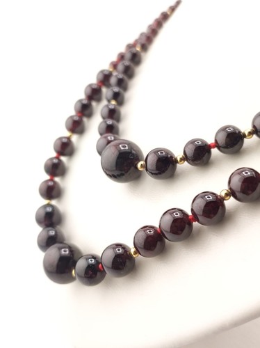 Granat kugel collier - kugel, kette