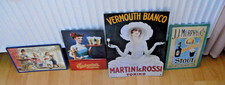 4xBlechschild J.J.Murphy&Co's-Singers Nähmaschine-Budweiser Budvar-Martini Rossi