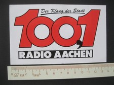 RADIO AACHEN 100,1 Der Klang der Stadt Sticker Aufkleber Werbung Reklame