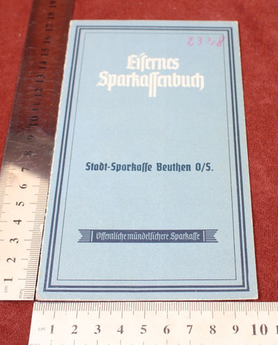 Eisernes sparkassenbuch - eisernes,
