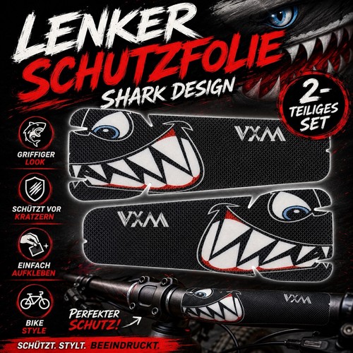 Mtb lenker schutzfolie shark - mtb,