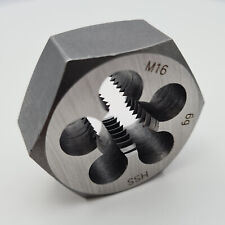 Schneideisen M16 Sechskant Gewindeschneider Schneidmutter Außengewinde HSS