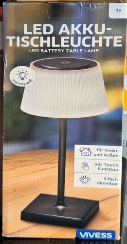 Vivess akku tisch leuchte led - leuchte,