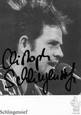 Christoph Schlingensief+ - seltenes original Autogramm auf Karte - "FILMREGIE"