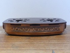 Rechaud 80er Jahre Frankreich Stövchen 28x17cm Landhaus Vintage Deko