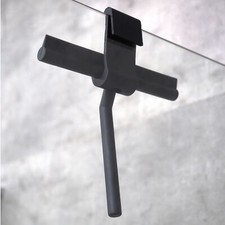Duschabzieher Fensterabzieher Badezimmerwischer Silikon schwarzmatt Glasabzieher