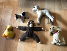 Konvulut von 5 Steiff- Tiere  Stofftiere. Steiff mit Fahne