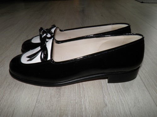 Lario lackschuhe schwarz - lackschuhe, schwarz/weiss