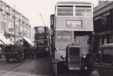 1950 Alan Cross Foto London Route 152 Bus GXE579 Straßenbahn Kingston Hampton Court