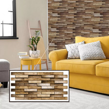 3D PVC Wandpaneele Holzoptik Paneelen 1-20 St. (0,5-10 m²), für Wand & Decke