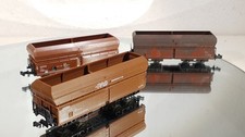 Minitrix Lima 1:160 N 3 Stück Selbstentladewagen DB RAG Gealtert Erzwagen 