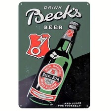 Blechschild drink becks bier - blechschild,