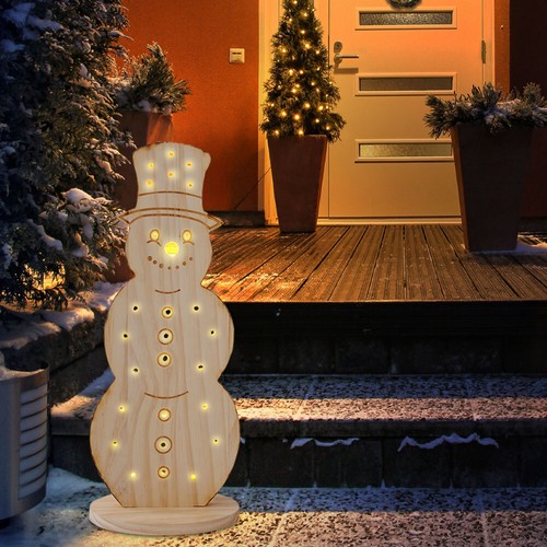 Weihnachtsdeko holz schneemann - holz,