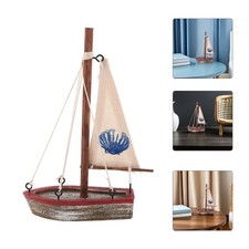  Holzschiff Deko Segelboot