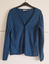 Petrolfarbene Strickjacke aus Kaschmir und Seide von Giorgio, Größe 36