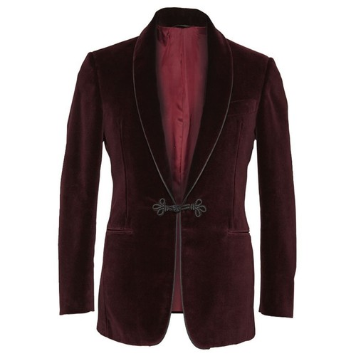 Burgunder smokingjacke samt - smokingjacke,