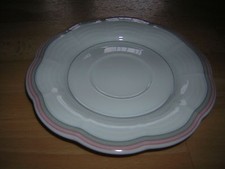 Untertasse Teller 14 cm Winterling Marktleuthen grau rosa Rand aus den 80zigern