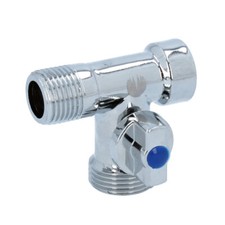 Geräteventil 3-Wege Kombieckventil Durchgangsventil Wasserhahn Kugelhahn Chrom