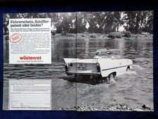 Amphicar und Wüstenrot, originale Werbung aus 1986