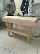 Skandi Schwedenbank Sitzbank Landhaus Natur Bauern-Bank Holz-Bank Hocker shabby