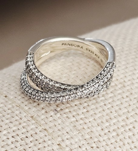 Pandora crossover pave ring - crossover,