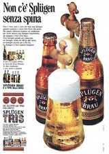 Anni '60 * Pubblicità Originale "Splugen Birra - STUDIO B, Non C'è Splugen Senza