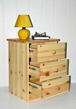 Massivholz Nachtkommode Kiefer lackiert Nachtschrank Nachttisch Kommode Schrank
