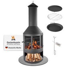 Gartenkamin mit grillrost und - gartenkamin,