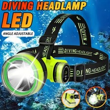 1X Tauchen LED Scheinwerfer Scheinwerfer Taucher Spearfishing Kopf Taschenlampe
