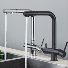 Küchenarmatur 3 Wege Ausziehbar Brause Wasserhahn Wasserfilter Trinkwasserhahn