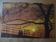 PUZZLE (750 Teile) ABENDPROMENADE (FX Schmid Romantic 98034) uralt / vintage