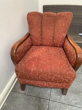 SESSEL Antik  - 2 Stück - Original Stoff 1920-1940 - Federken. Original