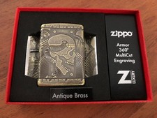 ZIPPO Kupfer Antik Armor Skull