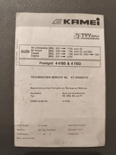 Audi 80 B4 / Coupé / Cabrio Kamei Frontgrill 4 4185 Gutachten