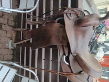 Western Show Sattel, Braun In