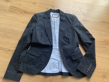 Esprit Blazer Dunkelblau Mit feinen Nadelstreifen Hellblau 36
