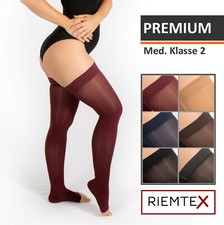 RIEMTEX® medizinische Kompressionsstrümpfe Klasse 2 CCL2 offene Spitze NEU