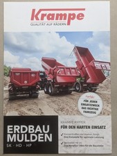 KRAMPE SK HD HP Erdbau Mulden Muldenkipper Kipper Prospekt Traktor Schlepper